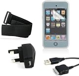 LAVA Protect and Charge Starter Pack for iPod Touch 4th Generation includes Case, Screen Protector, Sports Armband and Home Charger