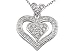 0.25 cts Heart Shaped Pendant - 18kt White Gold FREE GIFT BAG!