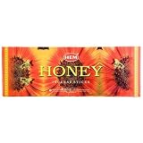 Honey - Box of Six 20 Stick Hex Tubes - HEM Incense Hand Rolled In India