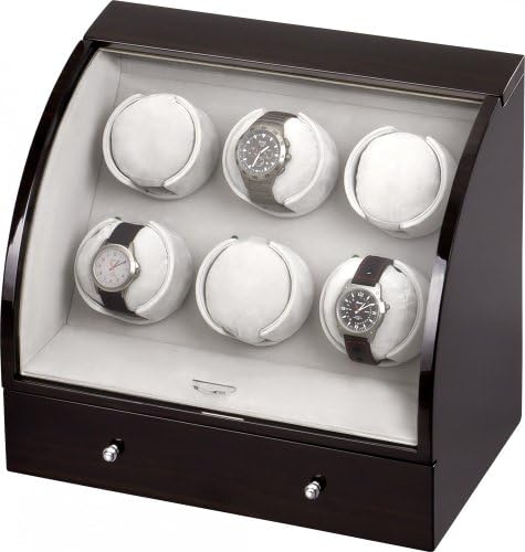 Auer Accessories Europa 326E Watch Winder for 6 Watches Ebony