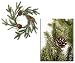 Pack of 6 Frosted Pine Cone Christmas Candle Rings 12\
