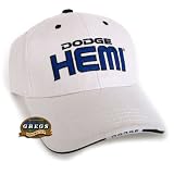 Dodge HEMI Hat Cap in White (Apparel Clothing) by Gregs Automotive LLC