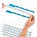 Avery 5 Tab Dividers for 3 Ring Binder, Easy Print & Apply Clear Label Strip, Index Maker Customizable Blue Tabs, 5 Sets (11410)
