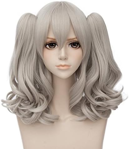 Cosplayvoice Kantai Collection Kashima 40CM Grey Fashion Anime Cosplay Wig+2*45CM Ponytails