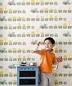 Ferm Living Tiny Trains Wallpaper