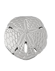 Clevereves 14K White Gold Pendant Two Tone Reversible Sand Dollar 27.2 - Gram(s)