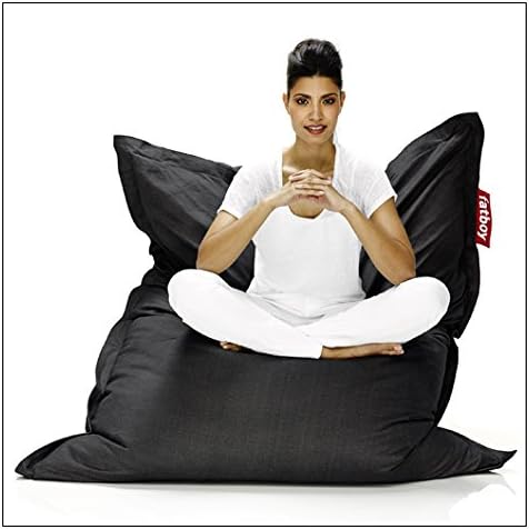 Fatboy The Original Stonewashed Bean Bag Lounger by Fatboy USA, color = Black