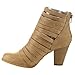 Mi Im Urban-04 Women's Rear Zipper Cut Out Strappy Stacked Chunky Ankle Booties