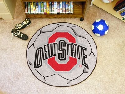 Buy Ohio State Buckeyes NCAA Soccer Ball Round Floor Mat (29) by Fan Mats