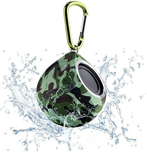 Waterproof Bluetooth Speakers,Audio Monster Mini Portable Mountaineering Speaker V4.1 with Hook for iPhone Samsung Moible phone PC Tablet (Camouflage)