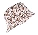 BYOS Reversible Packable Summer Daisy Printed Cotton Bucket Sun Hat,Various Patterns (Daisy Khaki)