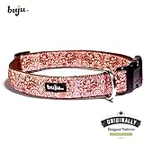 Buju Demask Medium Dog or cat Collar 12"-19" 3/4" Width Unique Adjustable Designer Quick Release Pet Collars