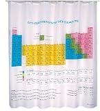 Duschvorhang Wannenvorhang Periodensystem der Elemente! Maße 180x200cm incl. 12 Ringe