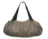 Dazzling Nicole Leopard Print Sequined Hobo Shoulder Bag