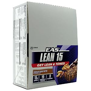 EAS Lean 15 Bars Chocolate Peanut Butter -- 12 Bars
