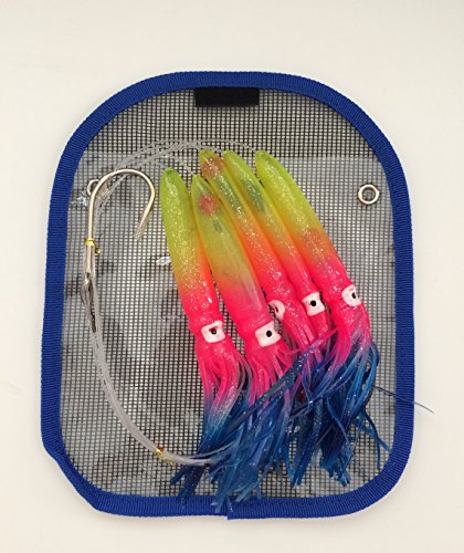 Shell Squid Daisy Chain - Rainbow - 1pc - W/single Lure Bag - Item # 229