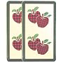 Ingleman Designs Apple Jack Rectangular Economy Burner Cover, Set of 2