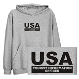 SWEATSHIRT HEATHER GRAY ” USA TOURIST INFORMATION OFFICER ” X-Small