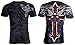 Archaic AFFLICTION Men T-Shirt RED FLAG Cross Wings Tattoo Biker (X-Large)