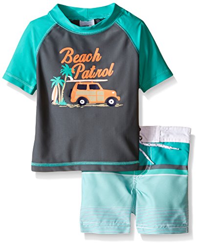 Carter's Baby Beach Patrol Rash Guard Set, Grey, 6/9 Months