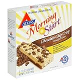Atkins Morning Start Breakfast Bars, Chocolate Chip Crisp, 5-Count Box of 1.3-Ounce Bars (Pack of 4)