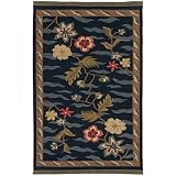 Summer Flower Rug - Dark Navy (8x11' Rectangle)