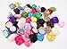 Cloris Pack of 50 Assorted Colors Handmade Mini Fabric Roses Flowers for DIY Headbands Clips