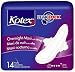 Health & Personal Care : Kotex Overnight Maxi Pads with Wings, 14 pads