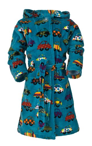 M&ouml;ve Hearts und Cars Bademantel 104 cm multicolor Preisvergleich