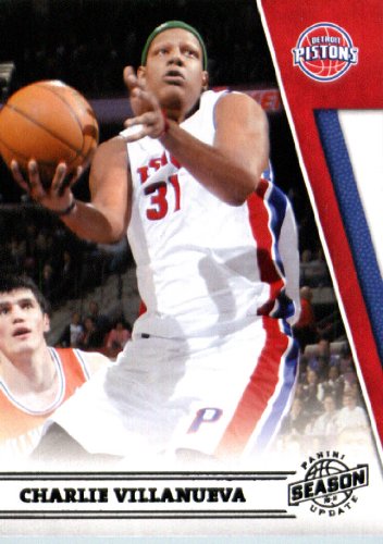 2010/11 Panini Season Update Basketball Card # 48 Charlie Villanueva Detroit Pistons In a Protective Screwdown Display Case !
