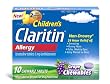 Children Claritin's 5mg Grape Chewables, 10 ct Tablets (Pack of 2)