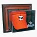 Case-Up Baseball Cap Display Case with Mahogany Frame and Engraved Team Logo