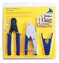 DataShark 70018 Cable TV "F" Compression Bundle with Cable Cutter, Coax Stripper, Compression Crimper, and 10 RG6/RG6-Quad Cable TV "F" Connectors