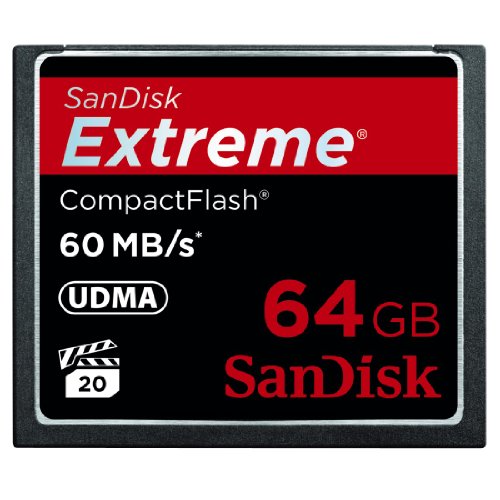 SanDisk Extreme CompactFlash 64 GB Memory Card 60MB/s SDCFX-064G-X46