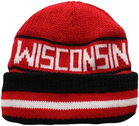 Rossmor Wisconsin Badgers NCAA Beanie Bulky Knit Cap with Cuff OSFA