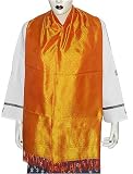 Designer Orange Scarf Vintage Accessories Silk India Clothes 22 x 72 (srft078)