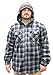 Woodland Supply Co. Men's Plaid Flannel Thermal Lined Heavy Warm Hoodie Jacket