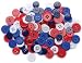 Blumenthal Lansing Favorite Findings Basic Buttons Assorted Sizes, 130/Pkg, Patriotic