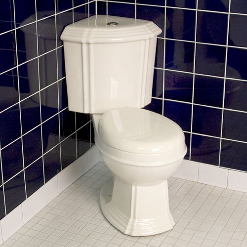 corner toilets Regent Dual Flush Corner Toilet (Elongated Bowl / Chrome Flush Button on Lid