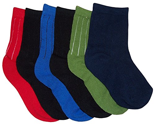 N'Ice Caps Big And Little Boys High Ankle Fashion Cotton/Spandex Socks 6PR Pack