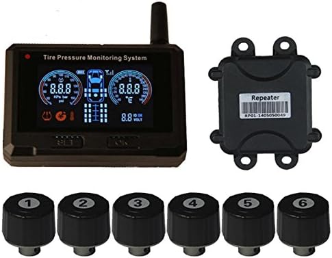 Tire Pressure Monitoring System TPMS for Truck Trailer Bus with External Sensors Support High Low Pressure Temperature Alarm
