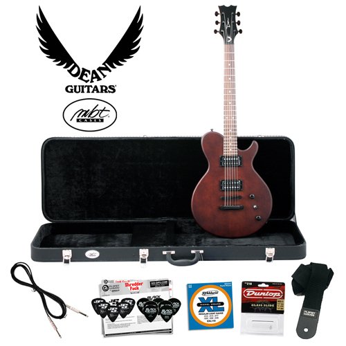 Dean EVO XM Satin Natural (VNXM-SN) Electric Guitar & MBT Guitar Case Kit - Includes: Signal Flex Guitar Cable, Planet Waves 12 Pick Shredder Pack, D'Addario Strings, Dunlop Glass Slide, Planet Waves Guitar Strap & MBT Guitar Case!