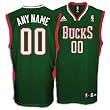 Bucks adidas Personalized Road Replica Jersey - Men's