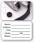 Large Hockey Luggage / Bag Tag 01 3" x 5.5"