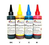 IMAGE OF PrintPayLess TM Brand UV Resistant Bulk Ink for Epson 125, T125(non-OEM): 400 ml of Ink refill set for CIS/CISS or refillable cartridges for Epson (non-OEM): Epson Stylus NX125, NX127, NX130, NX230, NX420, NX625
