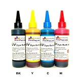 PrintPayLess TM Brand UV Resistant Bulk Ink for Epson 127, T127(non-OEM): 400 ml of Ink refill set for CIS/CISS or refillable cartridges for Epson WorkForce 60, WorkForce 625, WorkForce 630, WorkForce 633, WorkForce 635, WorkForce 840 ~ PrintPayLess