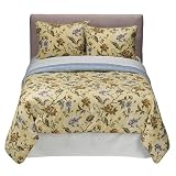 Waverly Andorra Gold Floral Comforter Set - Full