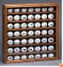 Wood Golf Ball Collector Display Case 48 Balls Walnut Finish