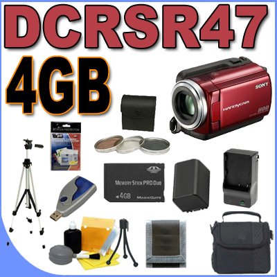 Sony DCR-SR47 Hard Disk Drive Handycam® Camcorder (Red)
