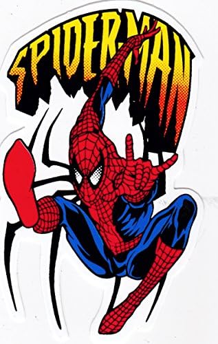 [106b] Spiderman Super Hero Marvel Comic Animation Car Bumper Sticker Vinyl Die Cut Skate Decal 2.5x4 Inches